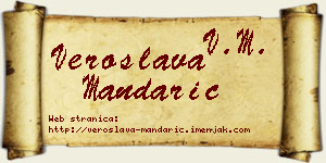 Veroslava Mandarić vizit kartica